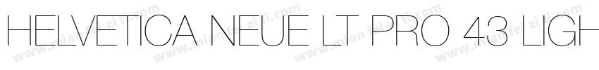 HELVETICA NEUE LT PRO 43 LIGHT EXTE字体转换